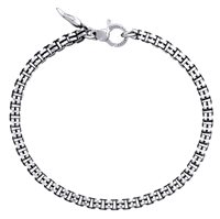 Armband Giovanni Raspini Herr Maglia Quadra Piccola in Silber 11659L